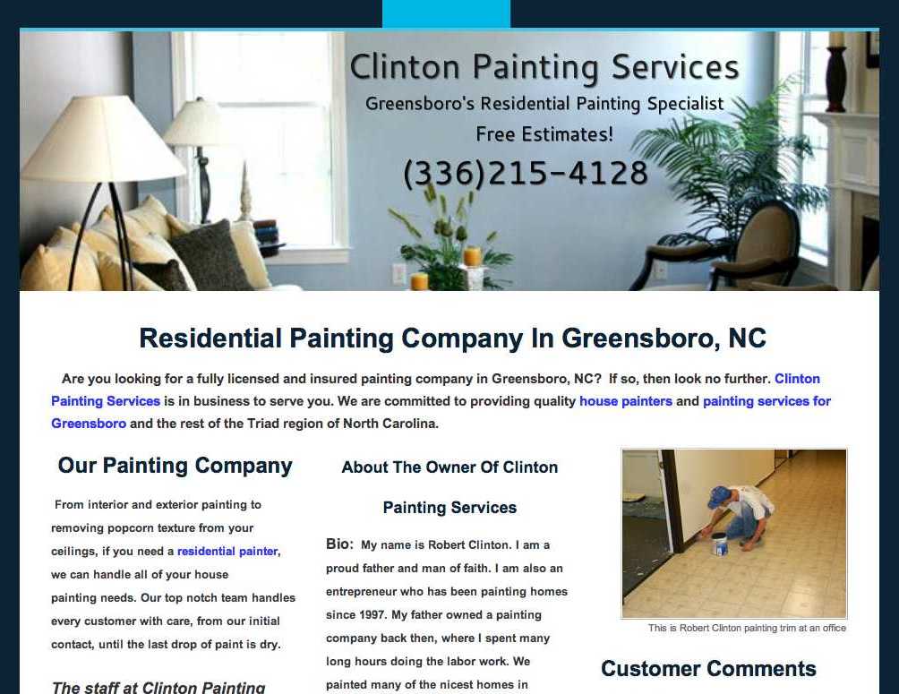 Website Review-Clinton Painting