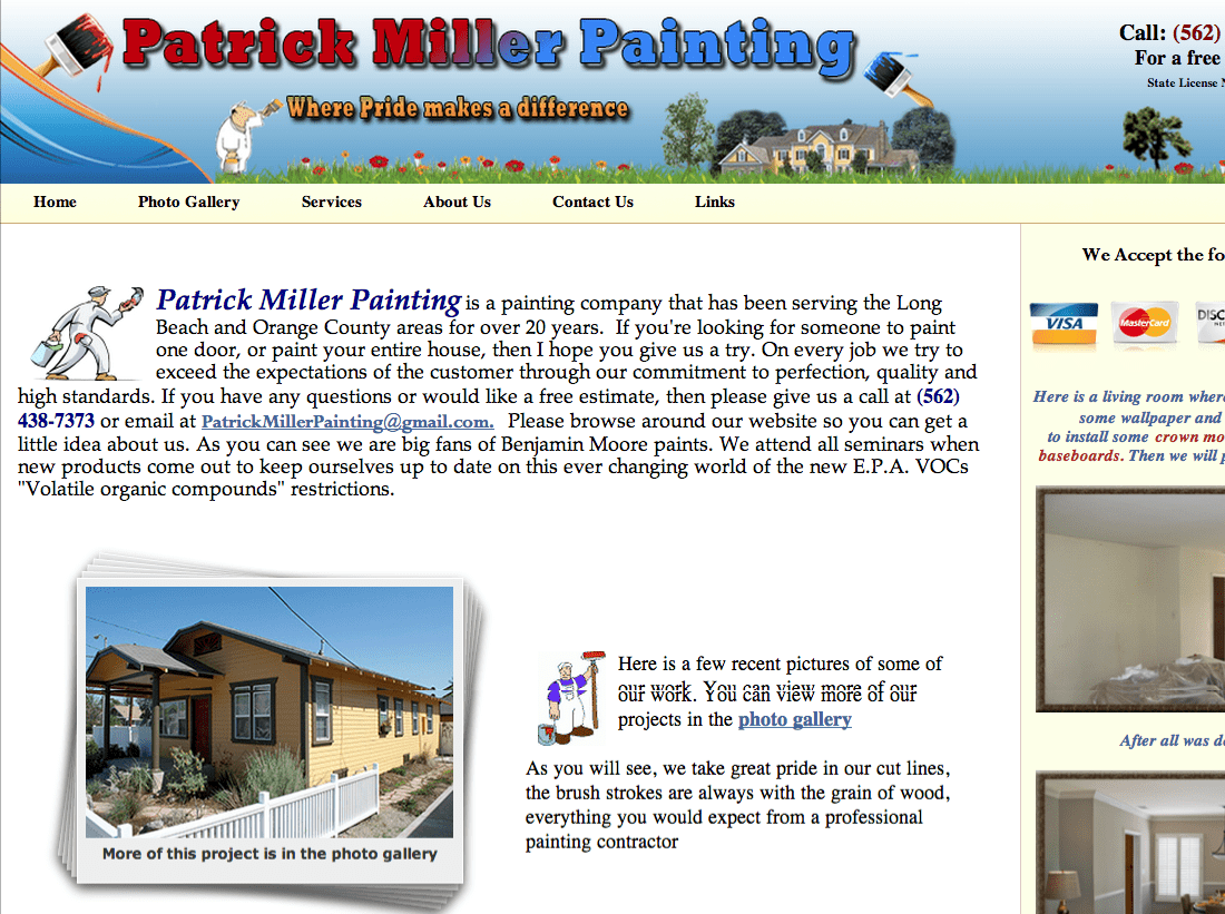 Website Review-Patrick Miller Painting
