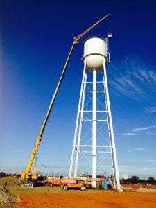 Elevated Water Tower Painting - Custom Coatings Inc