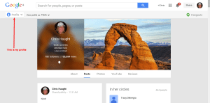 google+ profile