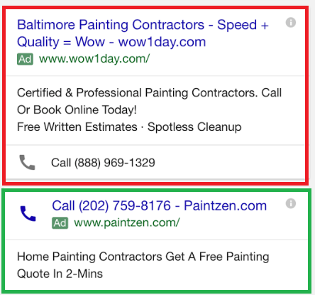 call only ads on google