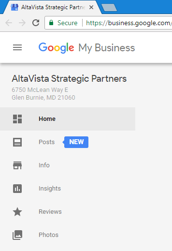 Accessing Google Posts Via Google My Business Menu