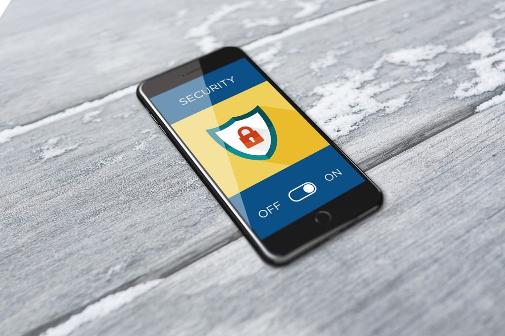A cyber security app on a phone