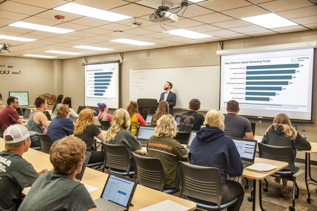 Students in a classroom