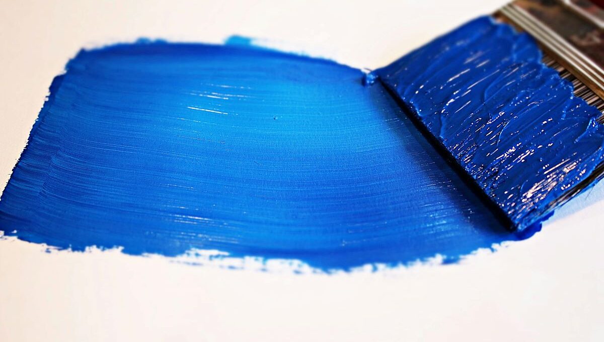 blue paint